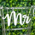 thumbnail image 2 of Efavormart Set Of 2 | White Wood Mr And Mrs Chair Signs, Wedding Photo Booth Props, Calligraphy Wall Hanging Decor - 12"X6", 2 of 10