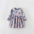 thumbnail image 2 of Vividxx Toddler Girl Dress Casual Long Sleeve Print Dress For Toddler Kids Soft Comfortable Daily Wear Outfit With Round Neck Cute Design 2-3 Years, 2 of 8