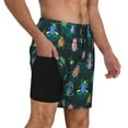 thumbnail image 2 of Lsque Bright ladybugs Pattern Swim Trunks- Bathing Suit Compression Liner - Beach Swim Shorts Swimwear - (S-3XL) - Stretch Quick Dry-3X-Large, 2 of 6