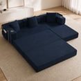 thumbnail image 2 of Leumius 108" Modular Sectional Sofa with L-Shape Chaise, Boneless Cloud Couch with Deep Seat for Living Room, Bedroom Blue, 2 of 9
