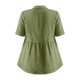 thumbnail image 4 of Craaazy Women's Loose Fit Collared Blouse, Solid Color Short Sleeve Button Down Shirt, Breathable Cotton Linen Casual Top for Daily Wear, Work & Weekend Gifts, 4 of 9