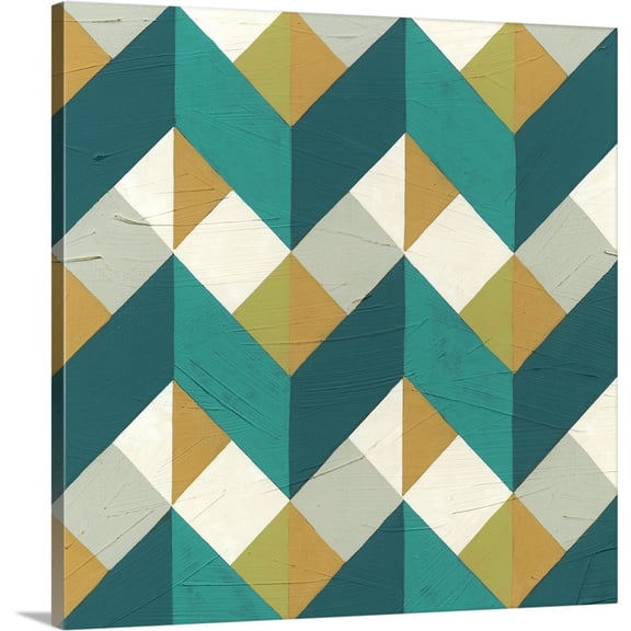 Great BIG Canvas | "Chevron Illusion III" Canvas Wall Art - 20x20