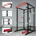 thumbnail image 6 of SPARTAN 1500 Lb. Capacity Exercise Power Cage Rack with Lat pull down, J-hook, Pulley system, Squat Rack with Landmine and Safety Bar, 6 of 7