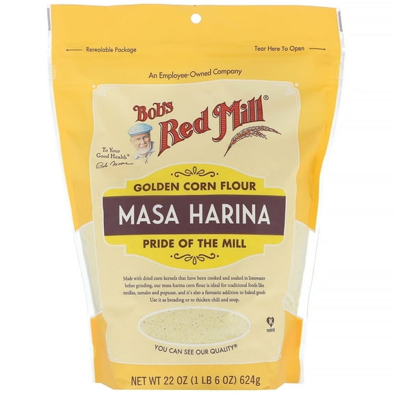 Bob's Red Mill Masa Harina Golden Corn Flour Gluten Free 22 oz Pack of 2