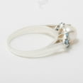 thumbnail image 5 of LBG British Made 18k White Gold Cultured Pearl & Blue Topaz Womens Cluster Ring - 33 size options - Size 4, 5 of 6