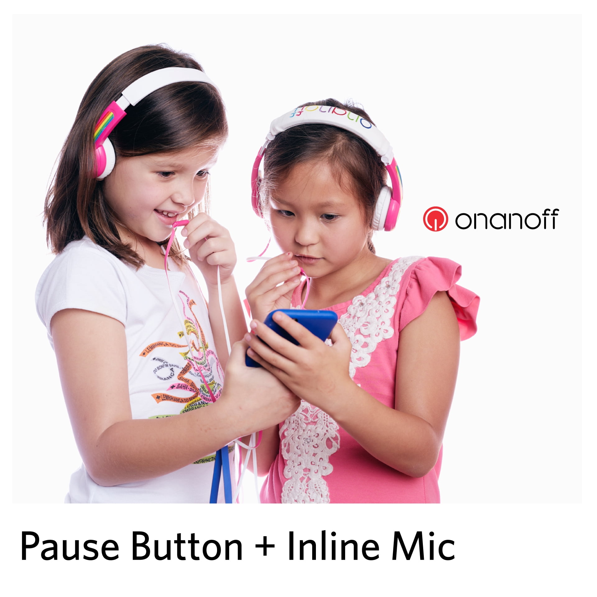 Buddyphones Volume Limiting Kids Headphones Model Explore | In Line Mic | Detachable Cable | Built in Headphone Spliter