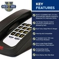 thumbnail image 5 of Med-Pat D800 Analog Deskset Telephone with Bright Ring Light, Easy Dial Pad, Wall Mountable Landline, Black, 5 of 6