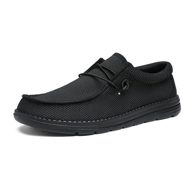 Bruno Marc Men's Comfort Tennis Shoes Casual Slip-on Loafers Lightweight Stretch Shoes Outdoor Indoor Sneakers BLS211 BLACK Size 7