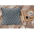 thumbnail image 2 of Japanese Fluffy Throw Pillow Cushion Cover, Attached Hexagons with Ornate Floral Geometric Pattern, Decorative Square Accent Pillow Case, 26" x 26", Charcoal Grey Dark Blue, by Ambesonne, 2 of 5