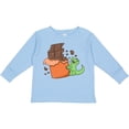 thumbnail image 3 of Inktastic Dino With Chocolate Bar Boys or Girls Long Sleeve Toddler T-Shirt, 3 of 5