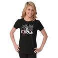 thumbnail image 3 of Courage Breast Cancer Awareness Womens Fitted Plus Size Graphic Tee Brisco Brands 3X, 3 of 5