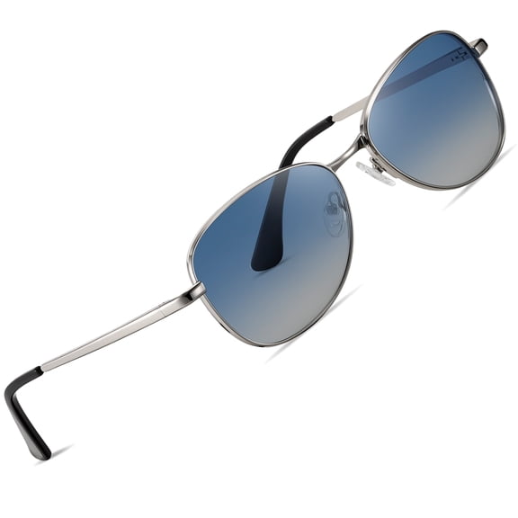 Joopin Polarized Oval Aviation Sunglasses for Women Men Retro 90s Trendy Designer Sun Glasses Driving Fishing Golf UV400（Gradient Blue）