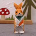 thumbnail image 3 of Wooden Rabbit Statue Bontique Wood Curving Rabbit Statue Handcrafted Gift Home Decor Figurine Office Decoration, 3 of 5