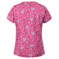 thumbnail image 2 of Snoarin Summer Plus Size Womens Summer Hauts Femmes Manches Courtes Col en V Hauts Uniforme de Travail Blouse Uniformes de Travail pour Femmes en Liquidation, 2 of 3