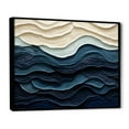 thumbnail image 3 of Designart "Coastal Wave's Edge in Blue and White" Oversized Coastal Framed Wall Art - Coastal Blue Coastal Minimalism Living Room Framed Canvas Art, 3 of 7