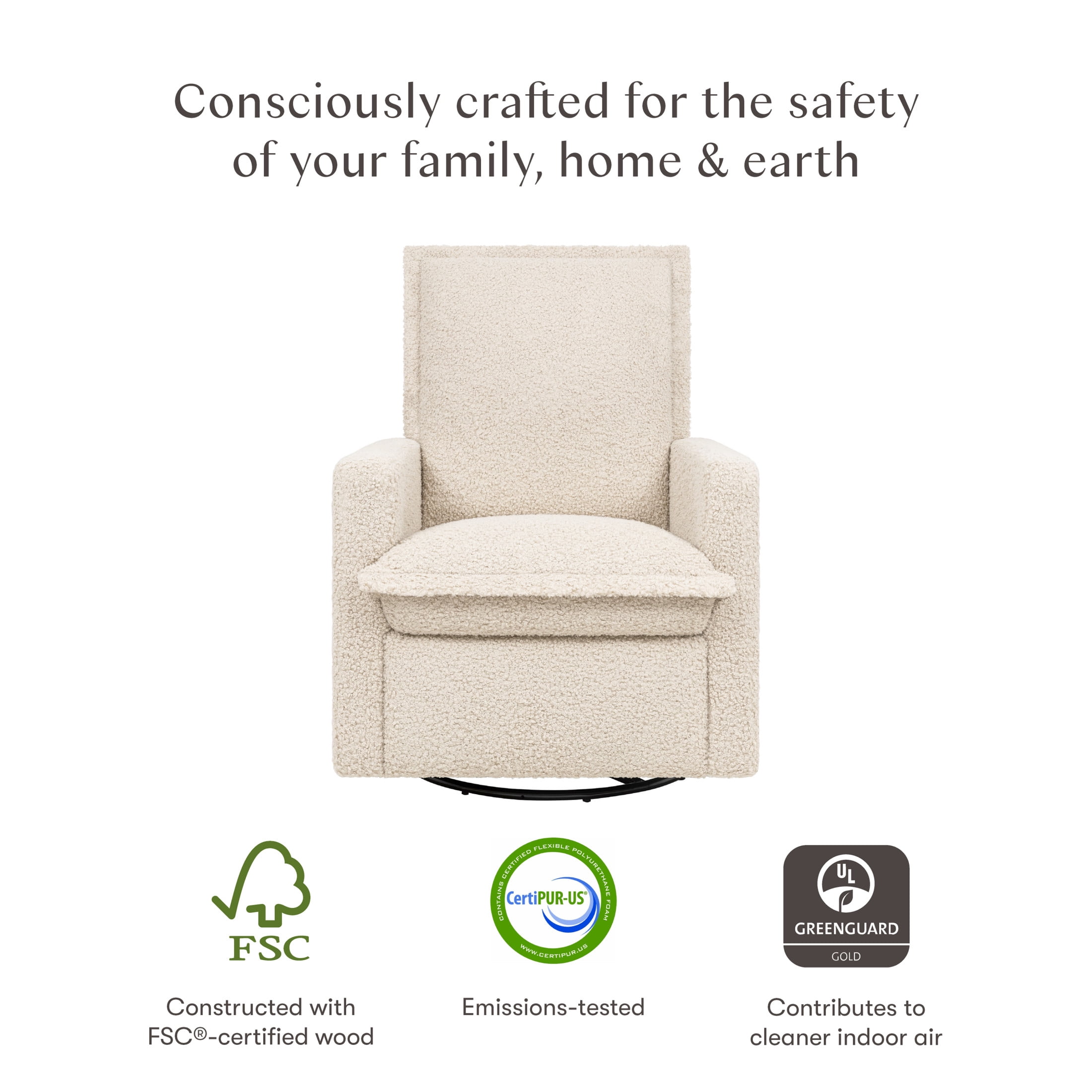 Babyletto Cali Flange Recliner and Swivel Glider