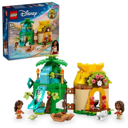 LEGO Disney Moana's Island Fun Building Toy Playset - Princess Moana Toy for Kids, Girls and Boys, Ages 5  - with 2 Disney Micro-Dolls and Pua Animal Figure - Gift Idea for Birthdays - 43260