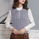 thumbnail image 4 of Suéter Chaleco Mujer Suéter de Punto Top de Moda Sin Mangas Cuello Vuelto Camiseta Sin Mangas Odeerbi ODB177238, 4 of 9