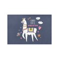 thumbnail image 2 of MKHERT Llama Alpaca in Unicorn Horn with Funny Quotes I Choose to Be a Unicorn Placemats Table Mats for Dining Room Kitchen Table Decoration 12x18 inch,Set of 6, 2 of 2
