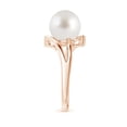 thumbnail image 3 of ANGARA Solitaire South Sea Cultured Pearl Bypass Split Shank Ring in 14K Rose Gold for Women | June Birthstone, Birthday, Anniversary, Jewelry Gift for Women | Pearl Ring, 3 of 8