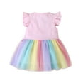 thumbnail image 5 of Utlike Girls Outfit Sets Multicolor Dress Clothes Sleeveless Toddler Rainbow Baby Ruffle Girls Playtime Sets Size 18 Months-24 Months, 5 of 9