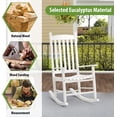 thumbnail image 6 of Outdoor Rocking Chair Patio Rocking Chair Porch Rocking With High Back and Handrail Comfortable and Stable Durable Load Bearing 243 lbs Patio Rocker Chair For Porch Garden and Terrace (White), 6 of 8