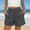 Dark Gray, variant on Avirosel Women's Casual High Waisted Shorts with Pleated Front, Soft Textured Fabric, Functional Side Pockets, Perfect for Summer Beachwear and Everyday Outfits