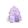 thumbnail image 1 of Mochila Escolar Impermeable para Computadora Portátil Mochila para Adolescentes Con Asa Múltiples Bolsillos (púrpura), 1 of 9