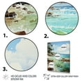 thumbnail image 3 of Designart "Beach Tropical Paradise Painting V" Nautical & Beach Floater Framed Wall Art Living Room, 3 of 7