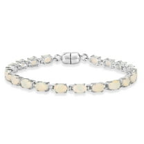 Genuine Opal Tennis Bracelet in Sterling Silver 4.80 Carat October Birthstone Gifts For Women