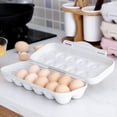 thumbnail image 4 of Egg Tray Egg Holder Box Fridge Crisper Container Storage，Plastic Egg Tray Egg Holder Box Fridge Crisper Container Storage, 4 of 7