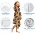 thumbnail image 7 of Leopard Pattern Hooded Bath Towel，50"x30" for Ages 3 To 12 Kids, Quick Dry Lightweight Soft Microfiber Hood Beach Towel Cover Up for Kids, 7 of 7