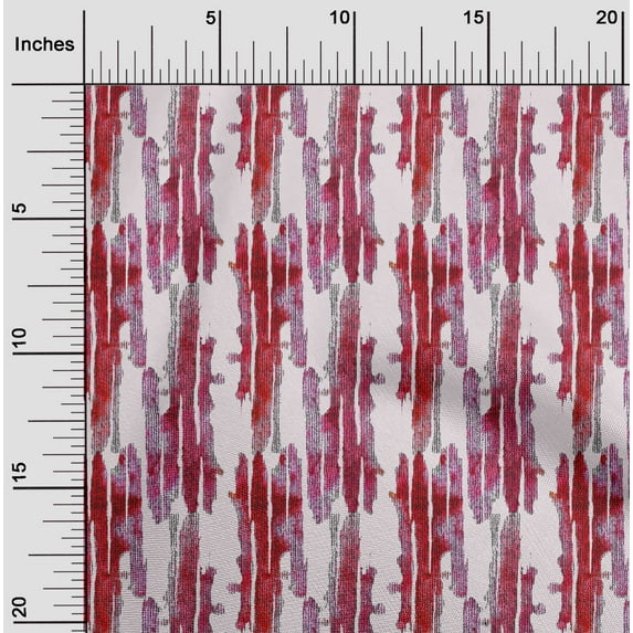 oneOone Cotton Jersey Crimson Red Fabric Abstracts Abstract Sewing Material Print Fabric By The Yard 58 Inch Wide