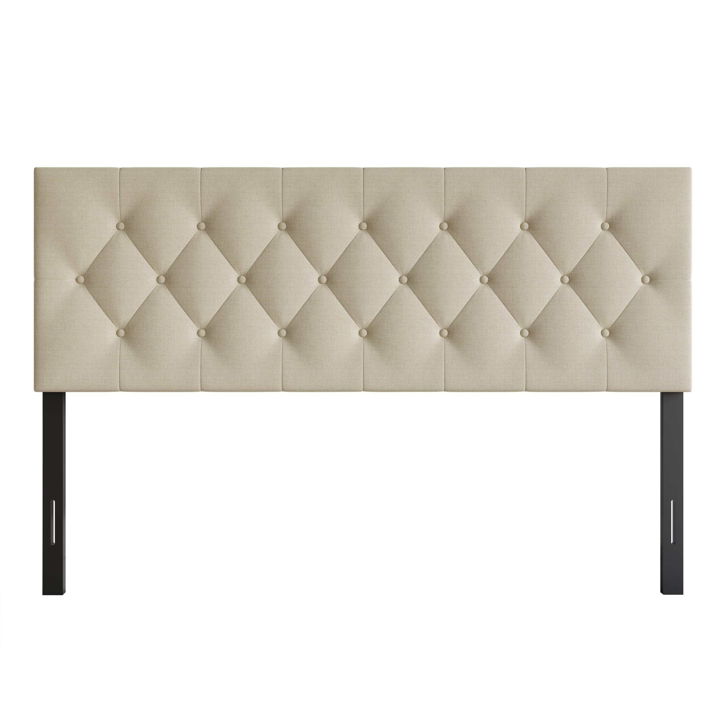 Home Design Gunnison Linen Upholstered Headboard with Button Tufted Design