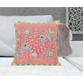 thumbnail image 2 of HomeRoots 481906 5 x 20 x 20 in. Peach & Blue Bird Blown Seam Floral Indoor & Outdoor Throw Pillow, 2 of 5