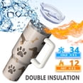 thumbnail image 5 of OBREWU Dachshund and Paws Tumbler with Handle and Lid,Dachshund and Paws 40oz Double Wall Vacuum Insulated Tumbler,Cups Gift for Women and Men, 5 of 7