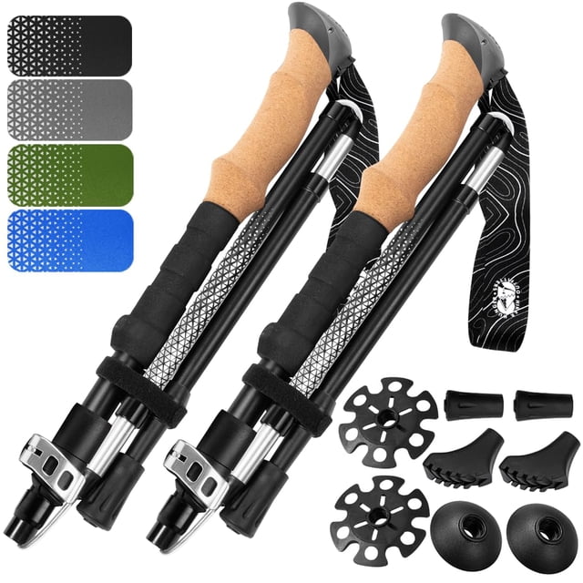 Bastones de senderismo plegables Hiker Hunger Outfitters, ligeros