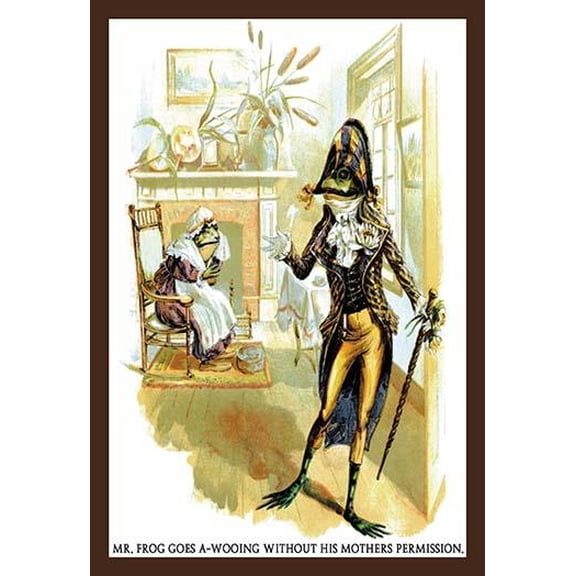Mr. Frog Goes A-Wooing-Fine Art Canvas Print (20" x 30")