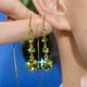 thumbnail image 5 of Pendientes para mujer, regalos para mujer. Elegantes pendientes vintage con borlas de cristal sintético, el accesorio perfecto para viajes y vacaciones. Pendientes de aleación., 5 of 5