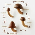 thumbnail image 2 of 8Pcs Wooden Mushroom Refrigerator Magnet Home Kitchen Refrigerator Magnet 3D Solid Wood Magnet Crafts Ornament, 2 of 6