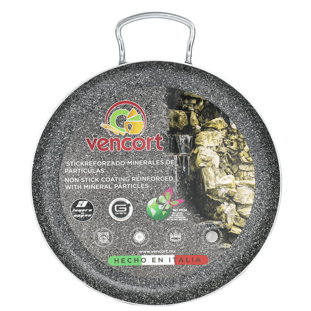 Comal Italiano Con Antiadherente De Granito 26 Cm Vencort Comal/Granito/ Italiano