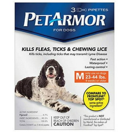 PetArmor Flea & Tick Protection for Dogs 23-44 lbs, 3-month Supply