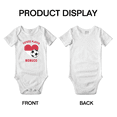 thumbnail image 3 of Future Soccer Player Monaco Soccer Fan Cute Baby Rompers Newborn Clothes Outfits (White, 0-3 Months), 3 of 5