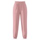 thumbnail image 4 of Pantalones de Cintura Elástica para Mujeres Lino Pantalones de Pierna de Color Sólido con Bolsillos Pantalones de Cintura Elástica de Encaje Y Pierna para Uso Casual, 4 of 5