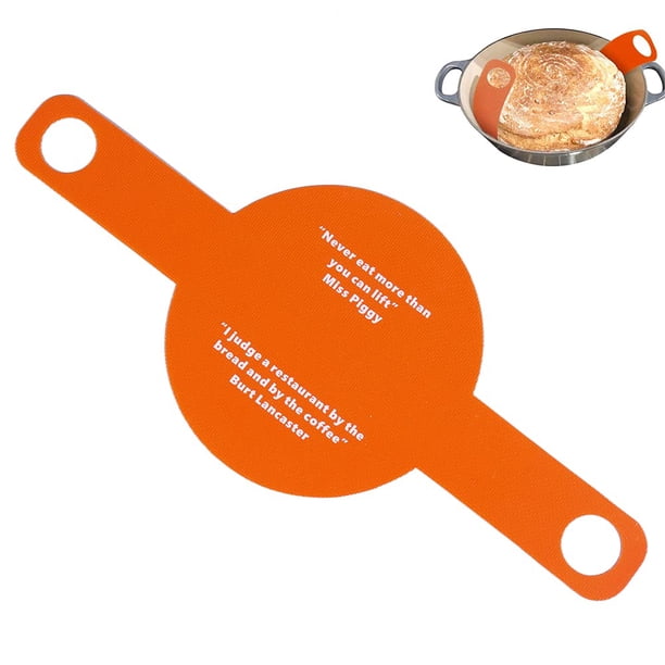 Eslinga de pan de silicona reutilizable para horno, suministros para hornear pan, herramienta duradera para hornear pan redondo con 2 extensiones, (1 unidad)