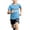 Sky Blue, variant on Kids Sport Outfit Sets Unisex Boys and Girl 2 Piece Shirts Suits Short Sleeve T Shirts and Elastic Shorts Children's Sportwears Set Home Casual Outfit Lightweight, Breathable Quick-Drying
