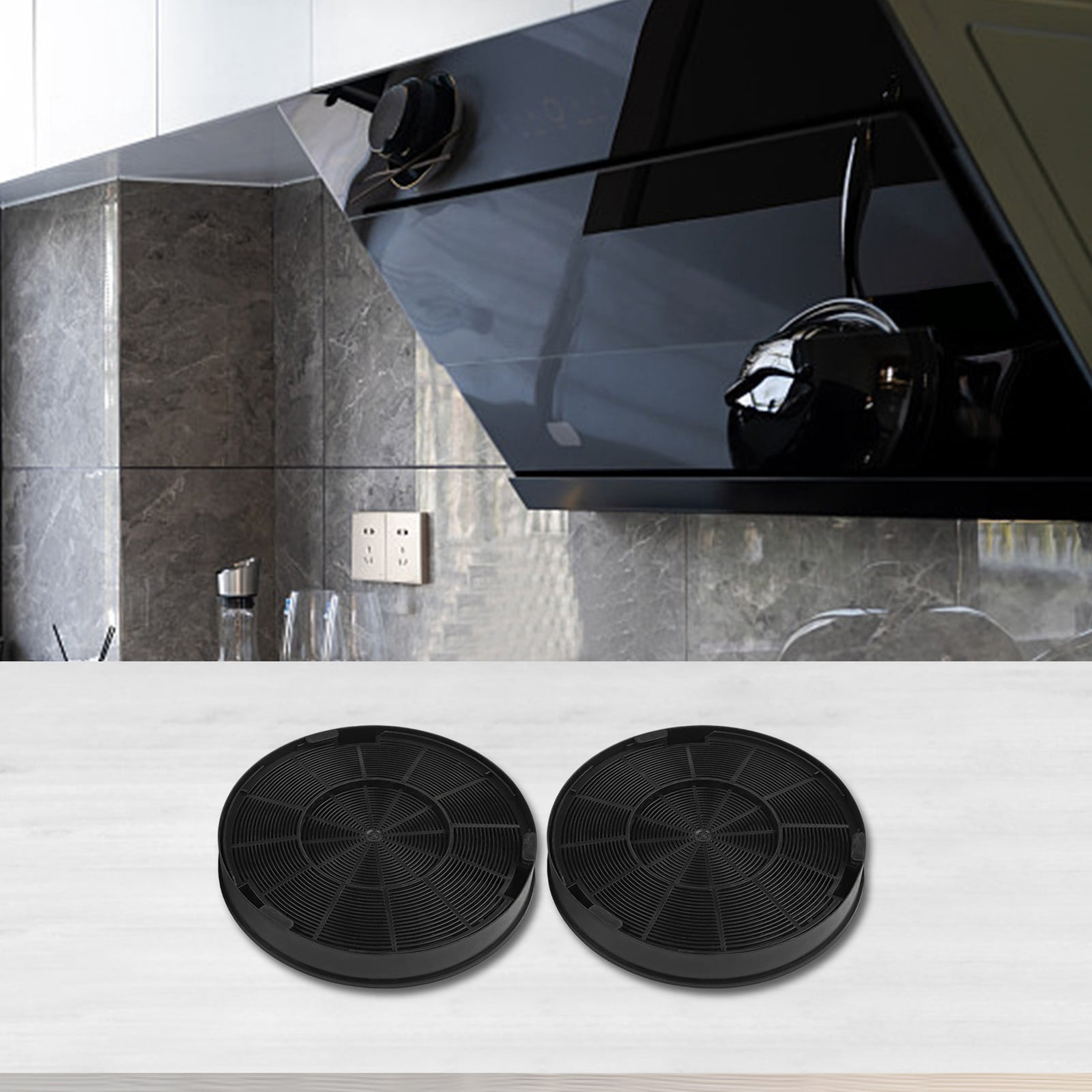 2PCS Activated Carbon Kitchen Range Hood Filter Accessories 198*30mm