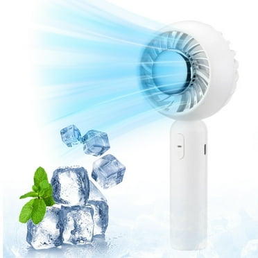 Kaibinsi Air Conditioner Fan, Portable Handheld Mini Fan, 3 Speed Blows Cold Air Ice Cooling Refrigerating Pad Handheld Cooling Fan