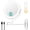 White 20x, variant on PETGLE 8'' Wall Mounted Lighted Makeup Mirror, 3200mAh Rechargeable Double-Sided 1X/20X Magnifying Mirror with Light, Touch Dimmable 3 Color Light, 360° Rotation Foldable Extended Arm, Gold