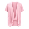 thumbnail image 5 of Dyegold Summer Tops for Women 2023, Plus Size Dressy Cardigans for Women Irregular Hem ​Blouses Summer Kimono Tops Drape Open Front Short Sleeve Tshirts, 5 of 7